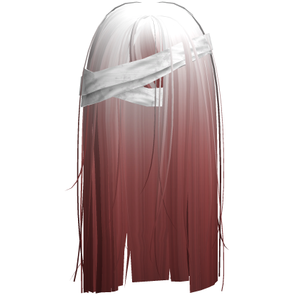 Horror White Red Hair w White Face Bandages