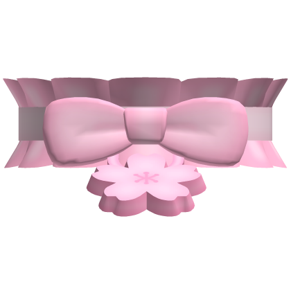 . ‿ ♡ cherry blossom choker in pink