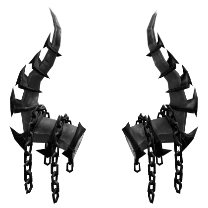 Black chain horns