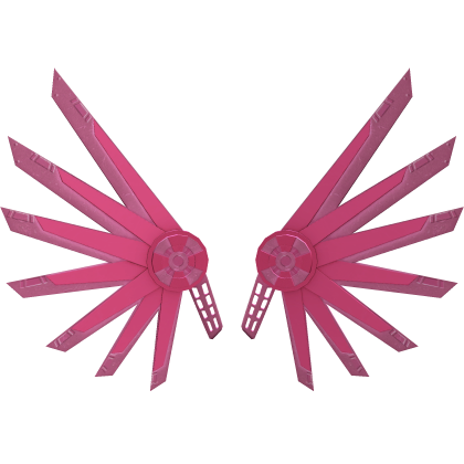 futuristic pink mechanical wings