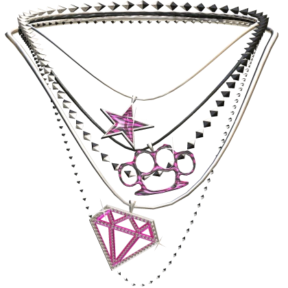 Silver Scene 2000s Zebra McBling Gyaru Necklace | Roblox