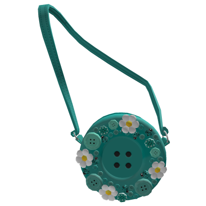 Gyaru button polka dot lady bug crossbody teal