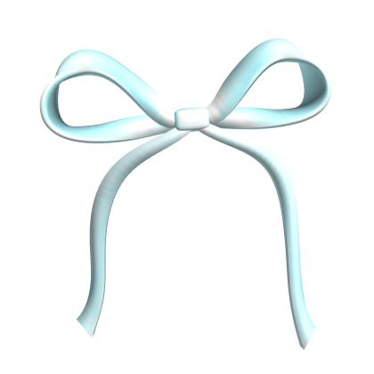 Blue Silk Princess Ponytail Hair Bow Ribbon Roblox item