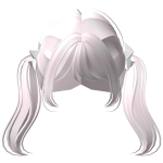꒰FREE꒱ : Soft dolly pigtails in white adorable ♡