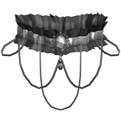 Grey Gothic Ruffle Choker