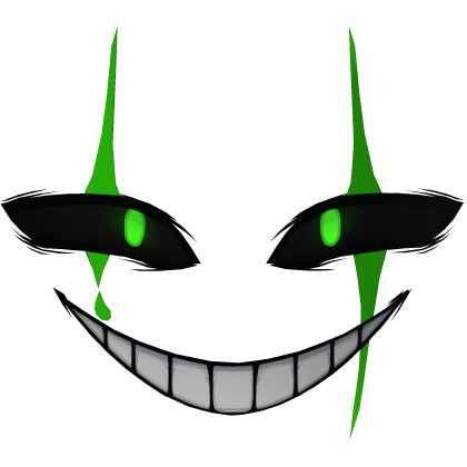 Freaky Smiling Jester Face Green Roblox item