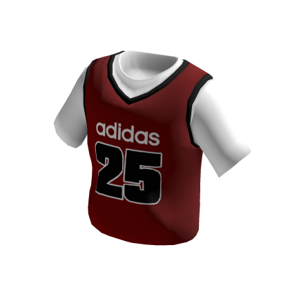 adidas Basketball Vest & White Tee Red&Black thumbnail