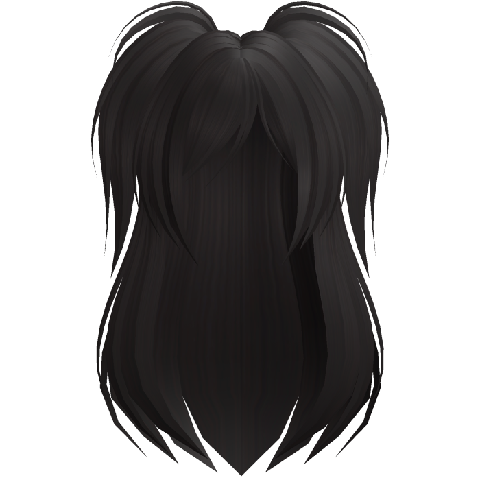 Dark Brown Emo Scene Long Black Side Pigtails