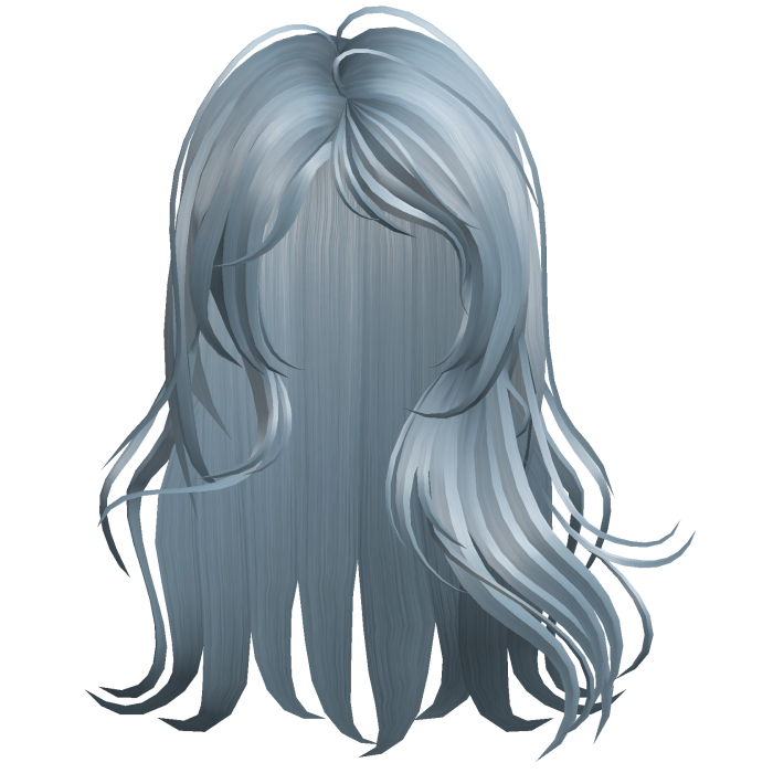 Ice Blue Side-Swept Hair