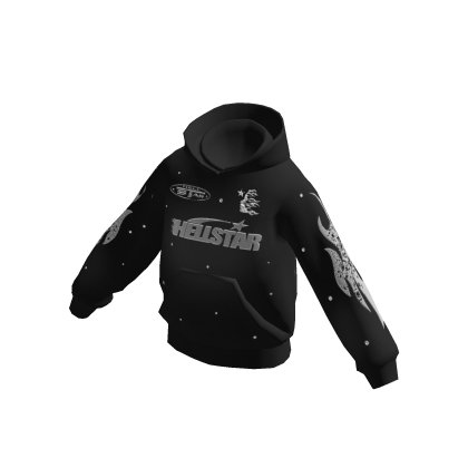 Designer Star Hoodie Black thumbnail