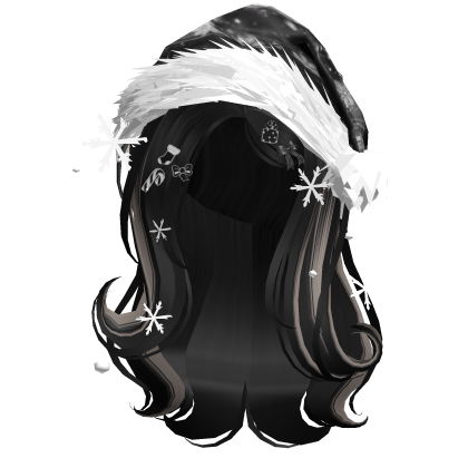 Shy Gentle Swirls w/Santa Hat (Black&Ash) Roblox item