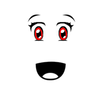 Anime Surprise Face: Red Eyes Roblox decal