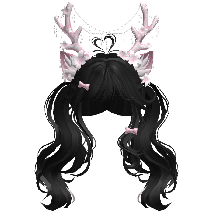 Ethereal Christmas Fairy Fawn Pigtails w/ Antlers