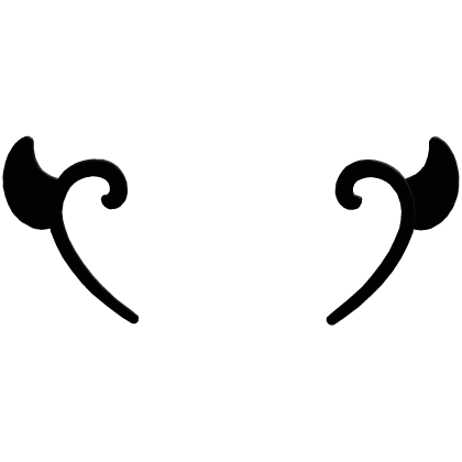 cute black devil antennae horn