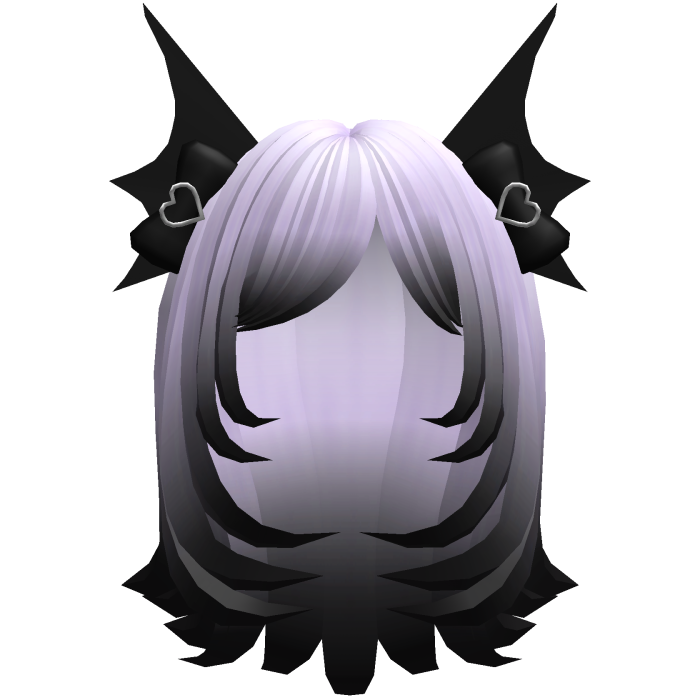 cute layered bat hair in purple black