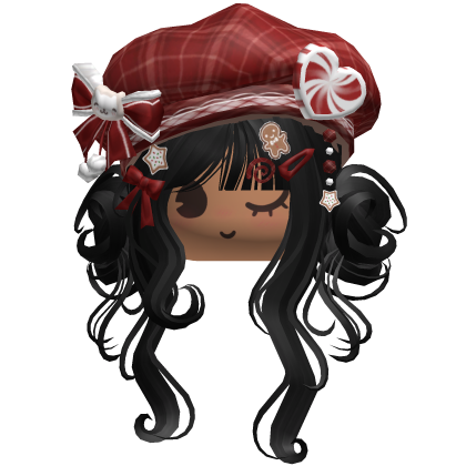 ♡ Christmas Swirly Wispy Buns (Black)