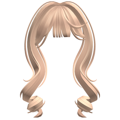 Cute Twirly Long Curly Bangs (Blonde) Roblox item