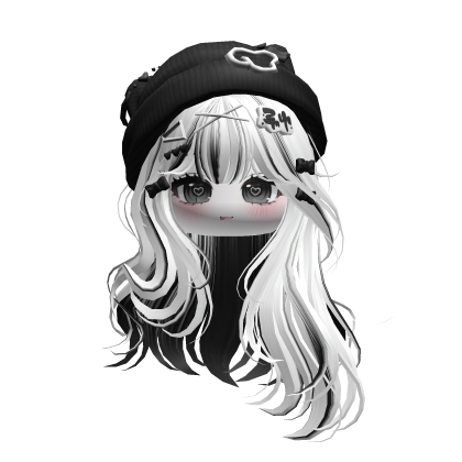 Kawaii Wavy Hair w/ Cat Beanie