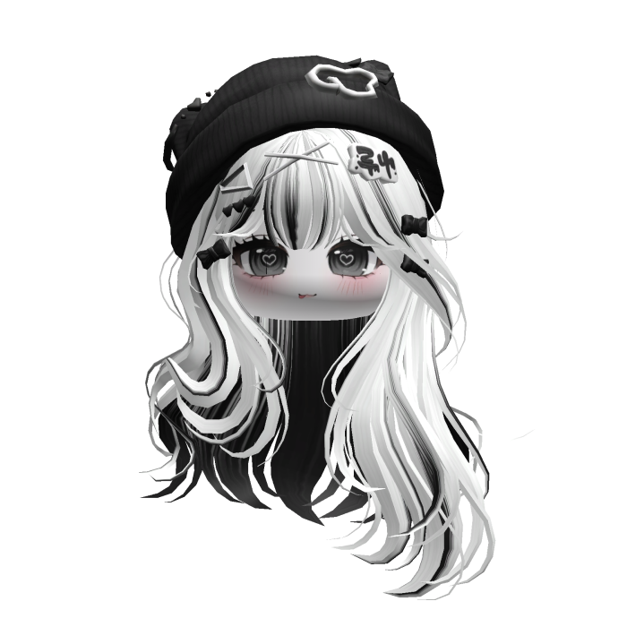 Kawaii Wavy Hair w/ Cat Beanie