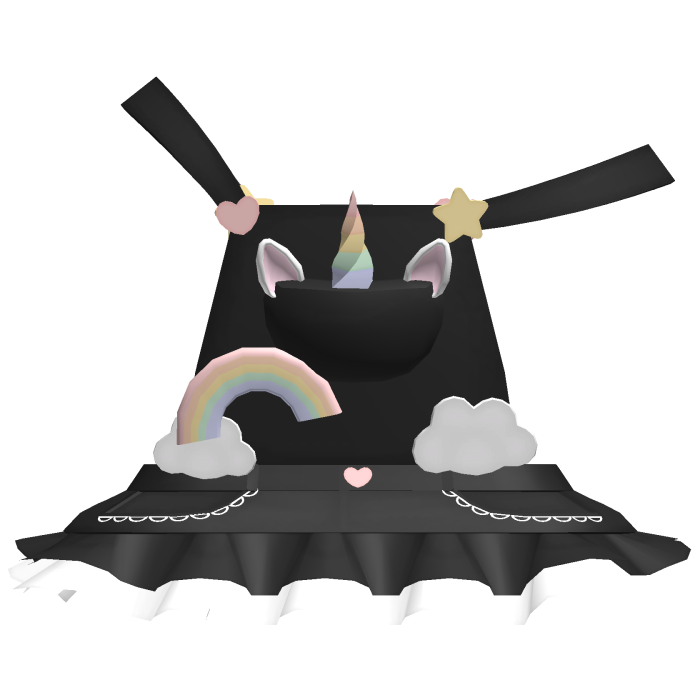 Cute Unicorn Sparkle Rainbow Kawaii Overall Black