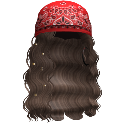 Crimped Waves W/ Boho Bandana Brown V3 Roblox item