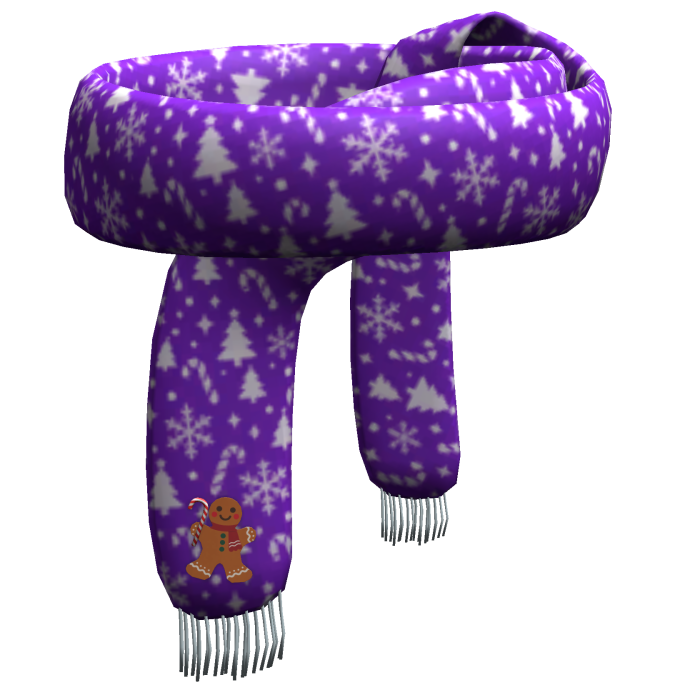 purple cozy christmas scarf