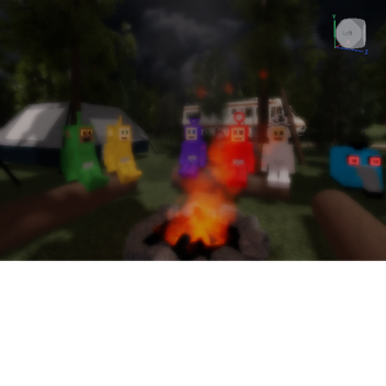 camp with the teletubbies