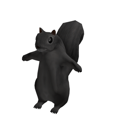 Black Fur Squirrel Suit