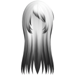 long emo scene bangs hair white and black