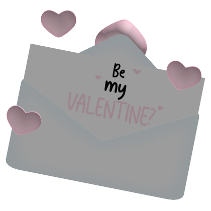 [in hair] Valentines day letter pink Roblox item
