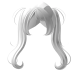 ♡ (FREE) : Long Sweet Windy Pigtails in White