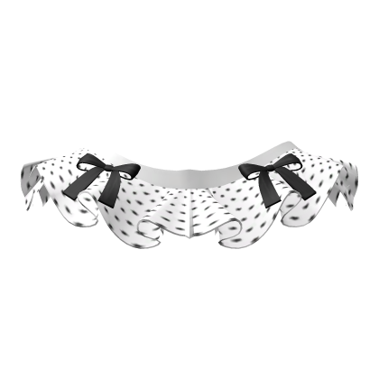 Doll Mini Skirt with Ribbons - White Polka Dot Roblox item