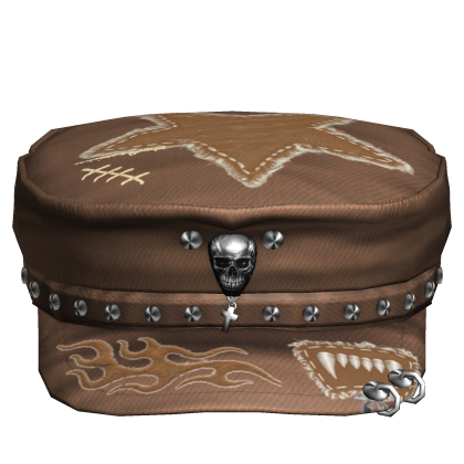 Brown Skull Punk Grunge Cap Roblox item