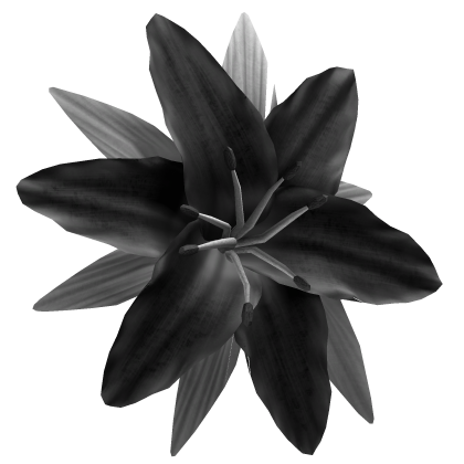 Black and White Tropical Lily Flower Hair Clip Roblox item