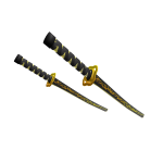 Golden Dual Enchanted Katanas