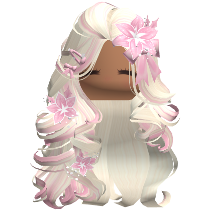 ♡ Christmas Blowout w/ Flowers (Pink Beige)
