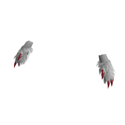 Furry Fur Monster Claws White