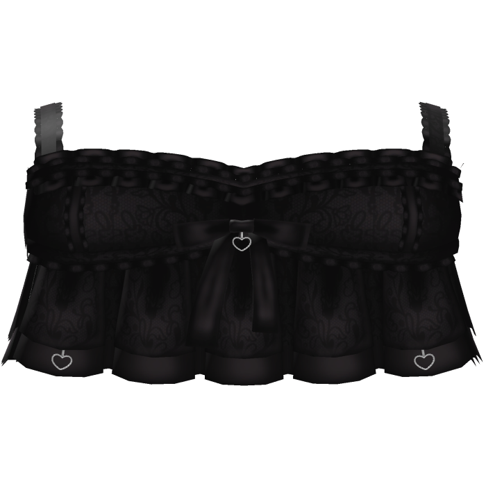 ♡ cute dainty black ruffle babydoll top