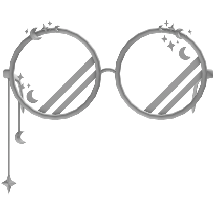 White Cute Low Celestial Glasses