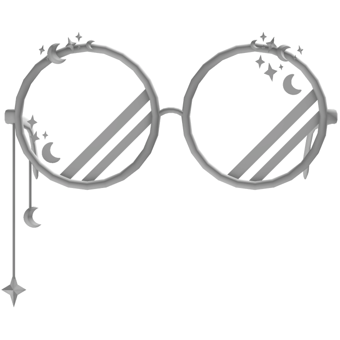 White Cute Low Celestial Glasses