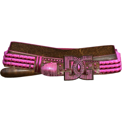 セール 一番安い Y2K Scene Rhinestone Pink Black Gyaru McBling Belt | Roblox 小物
