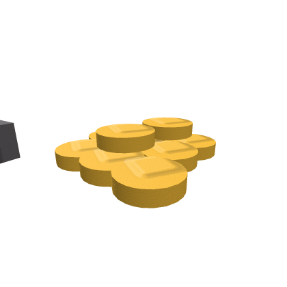 stud treasure gold coins and bars and chest