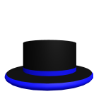 Black Tophat with Blue Band