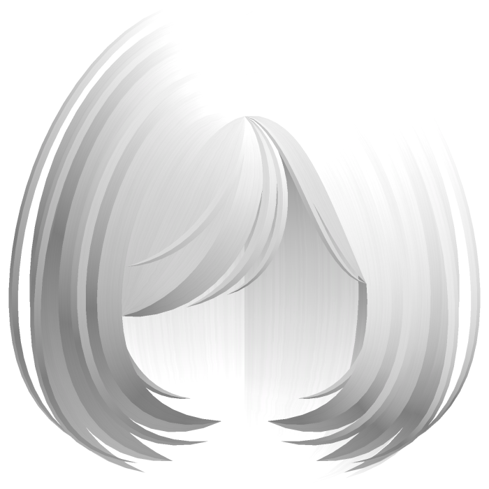 (>ᴗ<) delicate white simple fluffy wispy bob