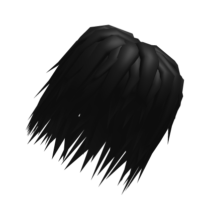 Black Long Waist Head Hair Roblox item