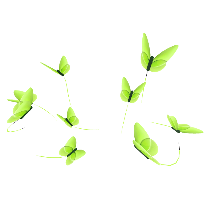Frutiger Aero Webcore Green Butterflies