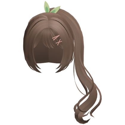 milktea silly leaf side swirly ponytail