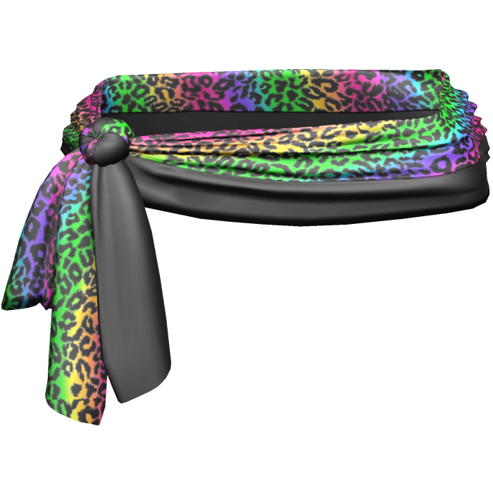 Rainbow Leopard Scene Waist Sarong 2000s 
