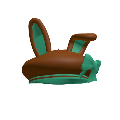 Mint Chocolate Bunny Beret with a Bow