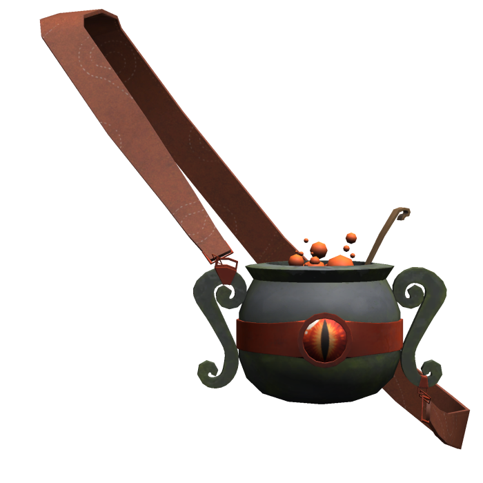 orange halloween witch cauldron bag